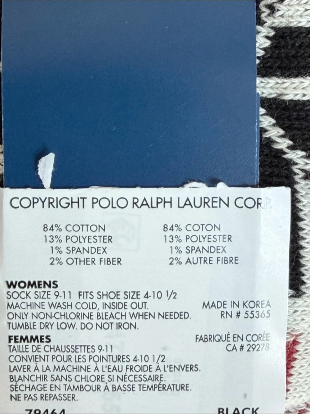 Polo Ralph Lauren Black White and Red Fair Isle Crew Socks Aztec NWT